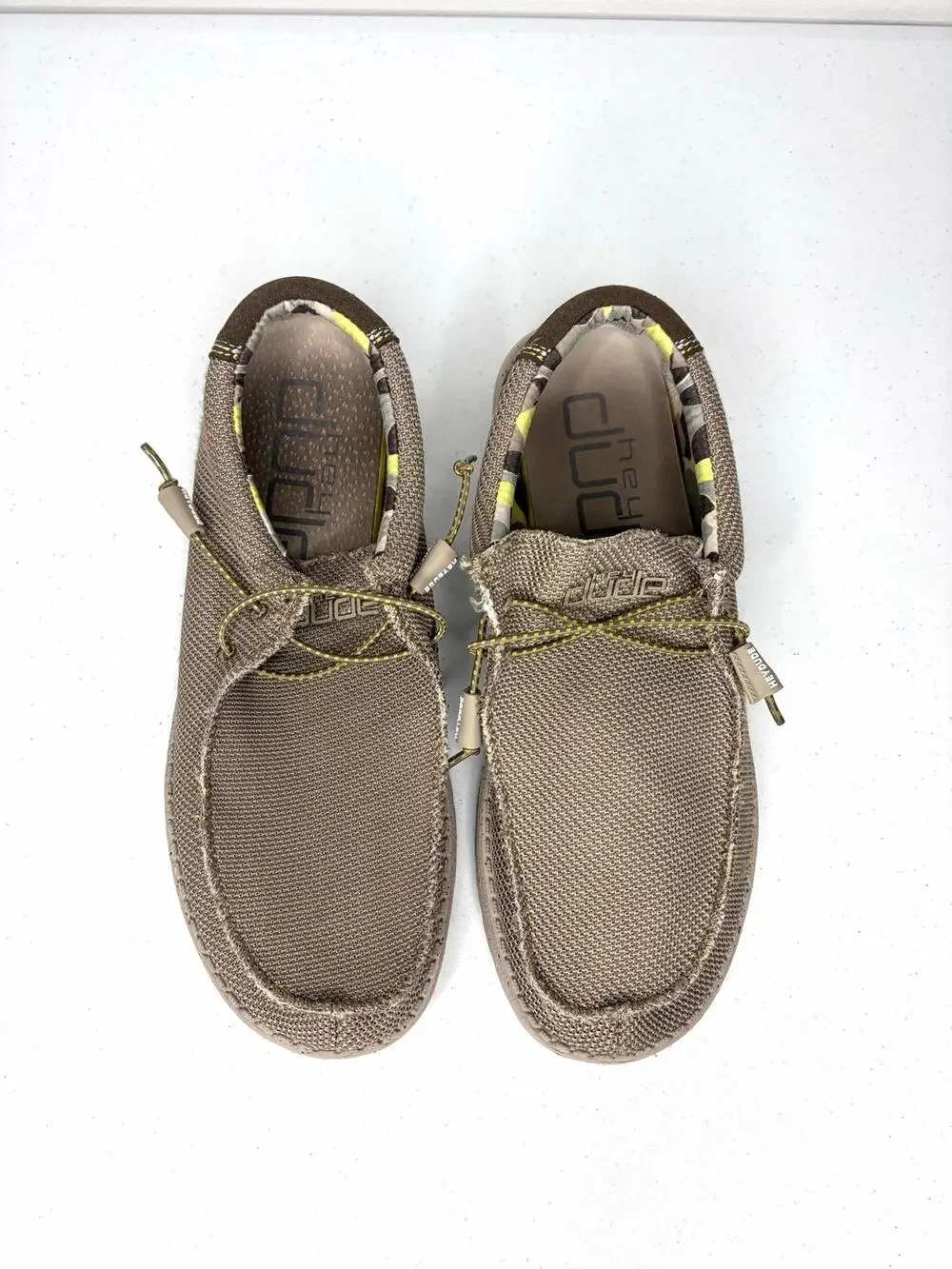 Hey Dude Men's Wally Sox Shoes in Camel Men's US 11 EU 44 Casual Beach Preppy